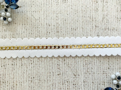 Тесьма отделочная велюр с цепочкой, ш. 2 см.