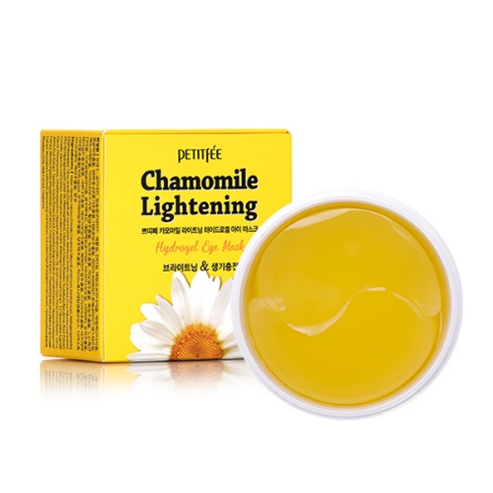 [Petitfee] Chamomile Hydrogel Eye Mask - Гидрогелевые патчи для глаз с экстрактом ромашки, 60 шт