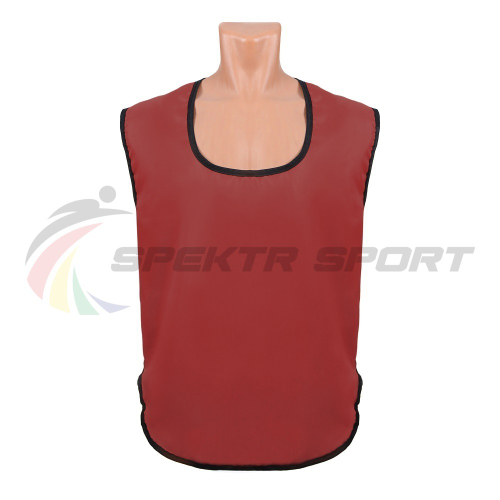 Манишка футбольная односторонняя Spektr Sport красная, р.36-40