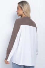 Джемпер Адина (бело-коричневый) Б11383 LT Collection