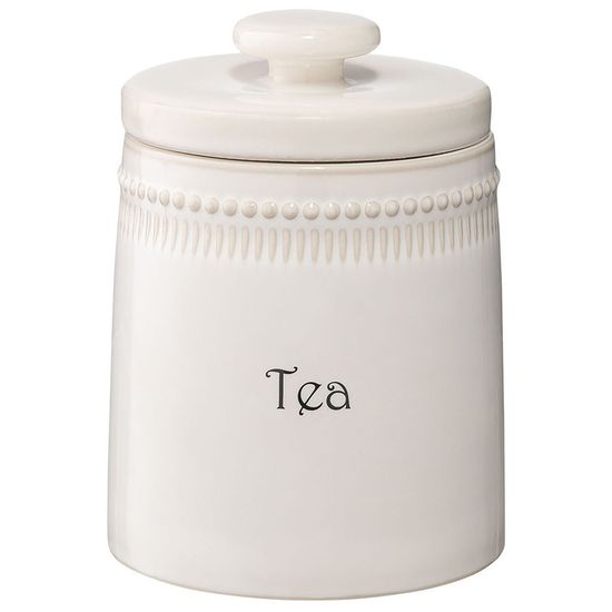Банка для чая белого цвета из коллекции kitchen spirit, 820 мл