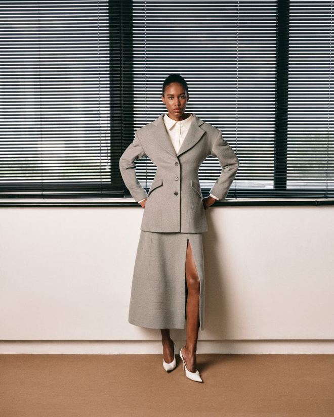 Юбка из шерсти с панелями