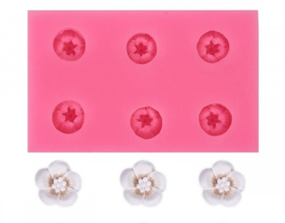 Силиконовый молд «Лютики 6 в 1»