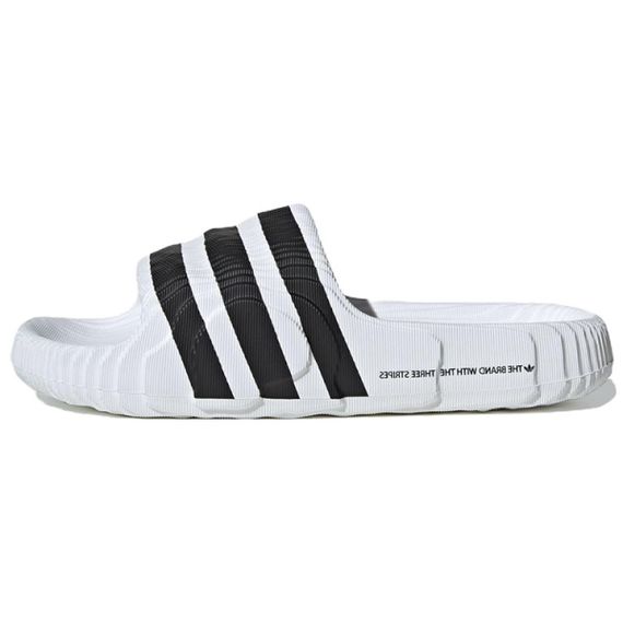Кроссовки adidas originals Adilette 22 Слипоны Белый Черный Унисекс