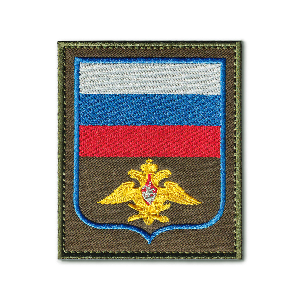 Нашивка ( Шеврон ) На Рукав ВКС России Приказ №769 Синий Кант / Оливковая | ATRIBUTICASTORE.RU