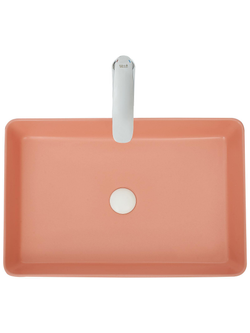 Раковина накладная (матовая розовая) WeltWasser WW  ELBACH 2174 MP 600х405х110