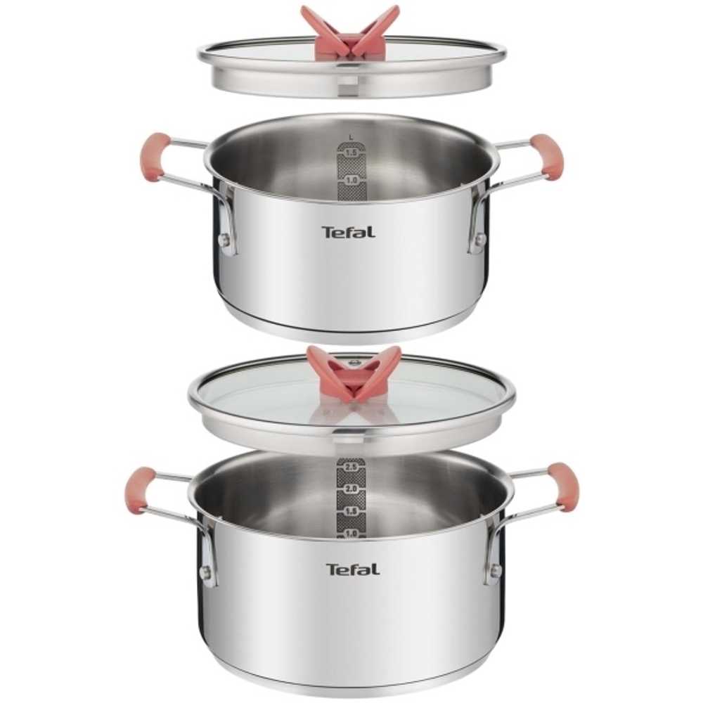 Набор посуды Tefal Opti'Space 6 предметов 2,1/3/5,2л 18/20/24см G720S674