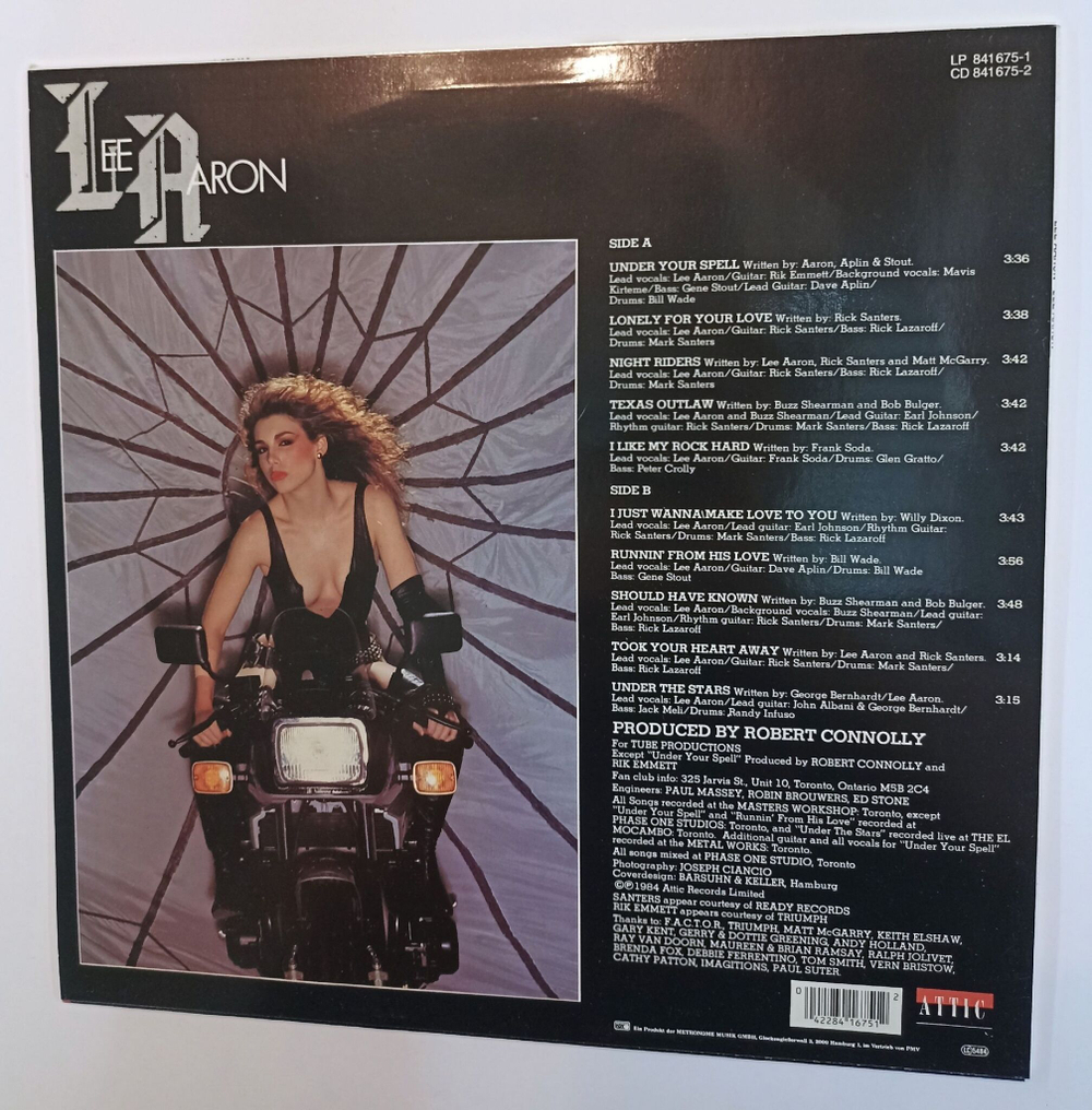 Винтажная виниловая пластинка LP Lee Aaron (Germany 1984)