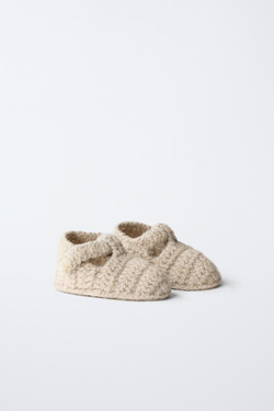 ZARA ПИНЕТКИ-БОСОНОЖКИ, ЭКРЮ