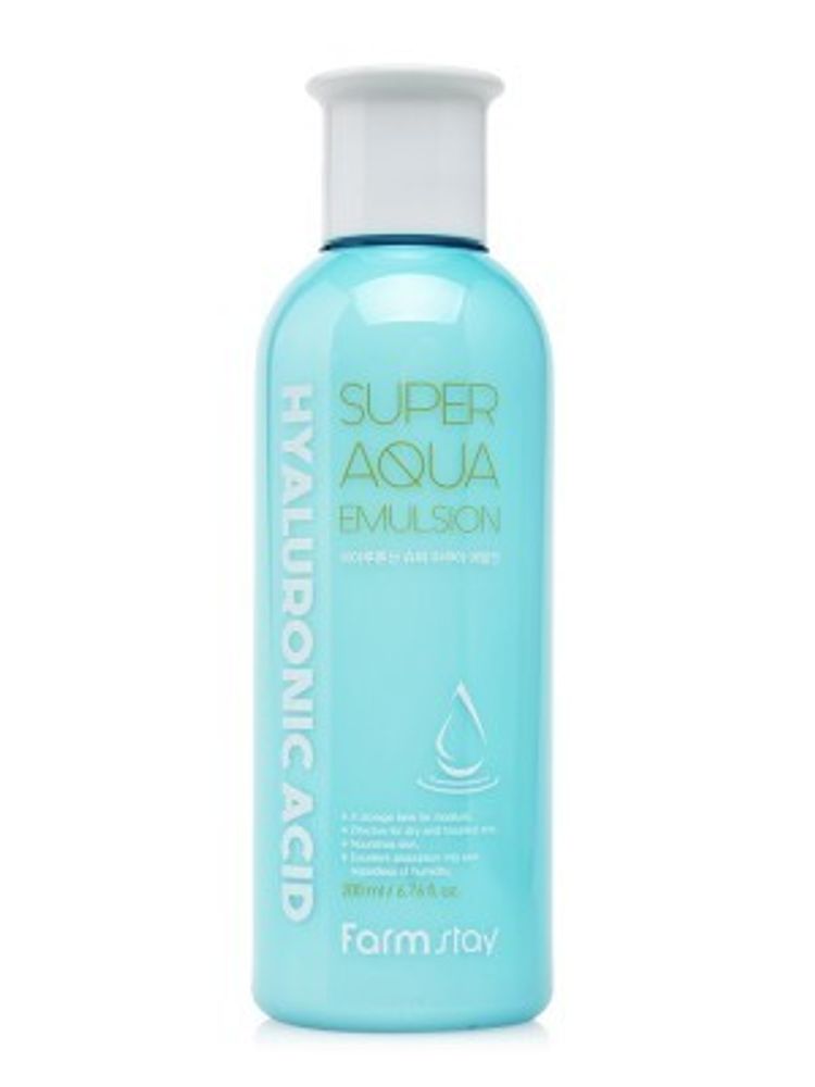 Эмульсия для лица с гиалуроновой кислотой FARMSTAY Hyaluronic Acid Super Aqua Emulsion 200 мл