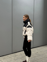 Пуховик North молочный