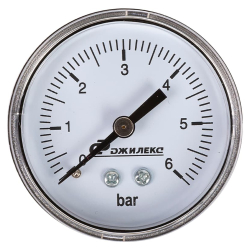 Манометр Джилекс MDA d 50 мм, 0,6 МПа (до 6 атм), G1/4 с задним подключением (Россия) 9003
