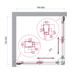 Душевой уголок BelBagno LUCE-A-2-80-C-Cr
