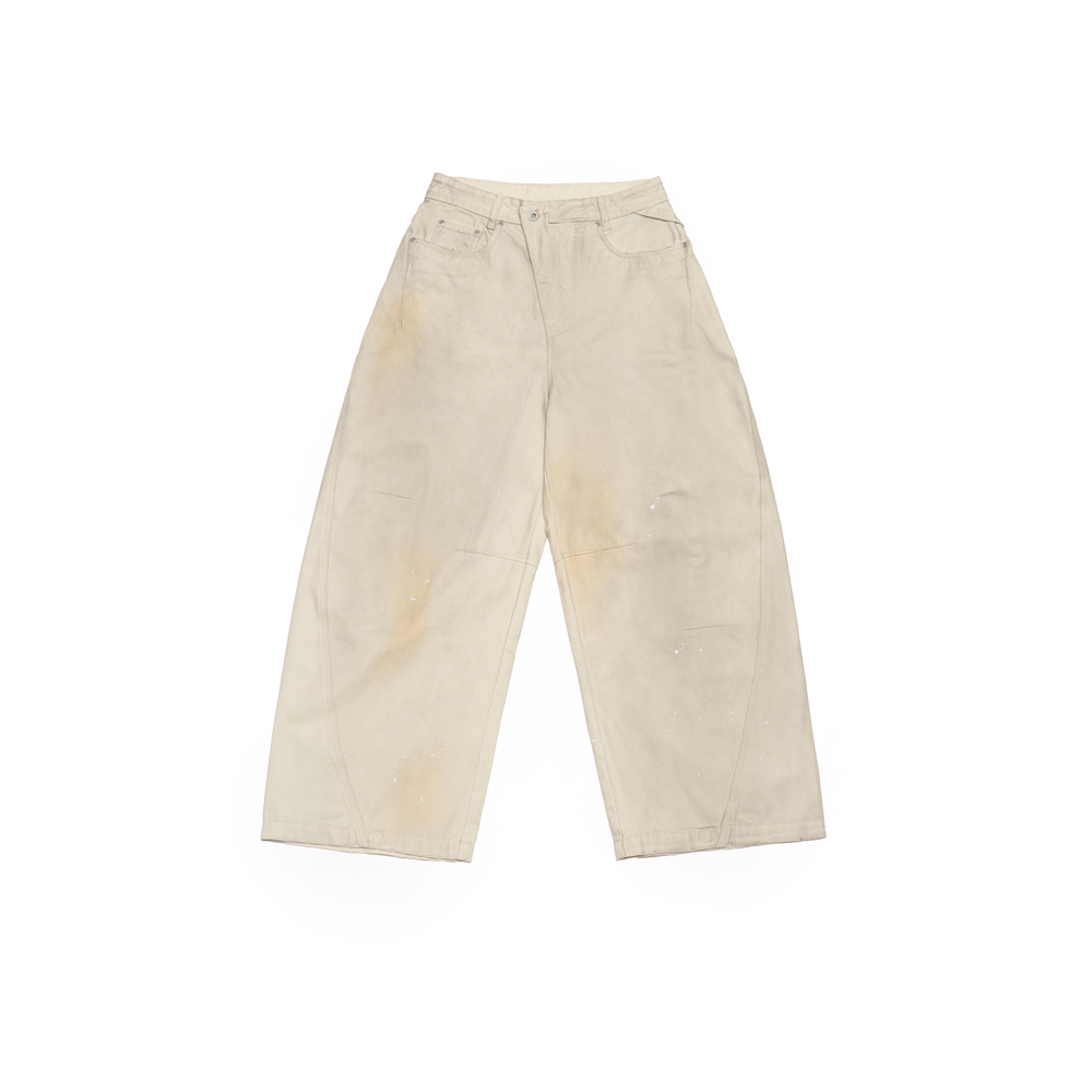 Брюки Nothomme Monterest Retro Washed Curved Blade Wide-Leg Pants "Sand Bone White" Women's