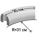 Поворот малый Walkedge 25 см