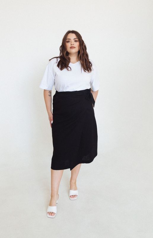 Юбка на запах, черный