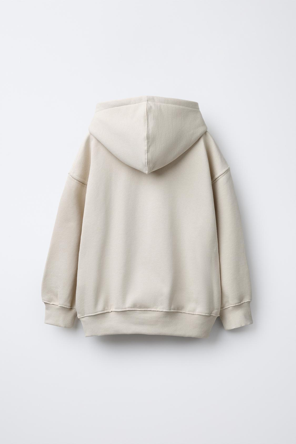 ZARA ХУДИ С КАПЮШОНОМ В СТИЛЕ ПРЕППИ, ЭКРЮ