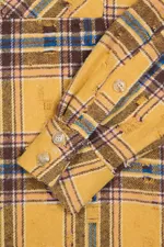 Рубашка  RUFF Global ripped plaid желтая