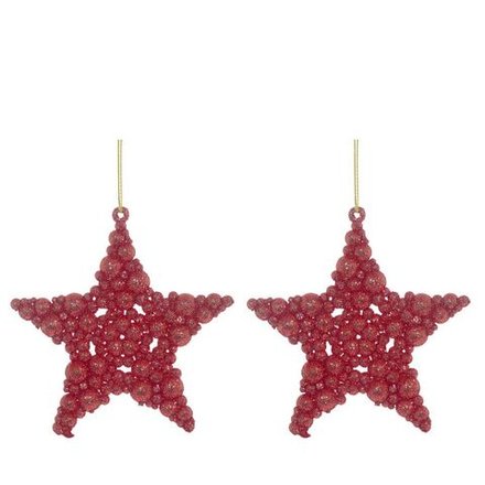 GAEM Набор из 2шт Украшение новогоднее "Звезда", L10 W1 H10 см