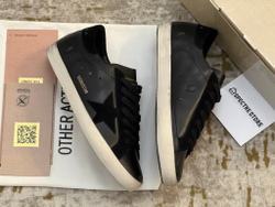 Super Star Black Nappa With Black Suede Star