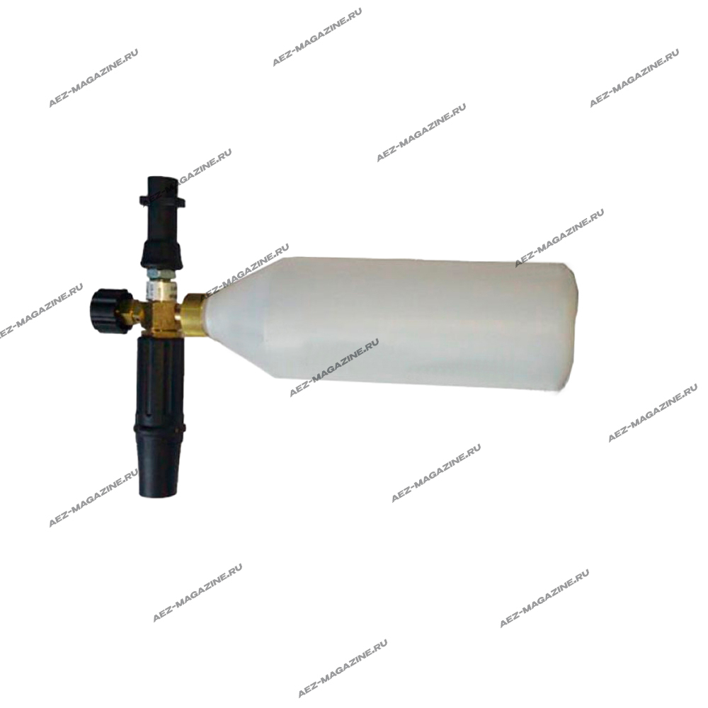 Балон пеногенератора универсальный, подходит для Керхер, при стачивании 2х боковых зубьев для Штиль