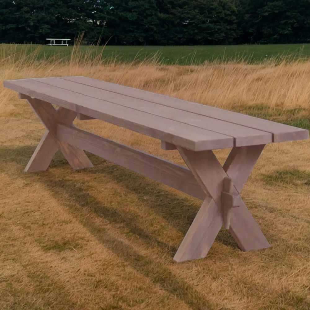 Скамейка садовая, 200х44х44, Осло, для кухни, банкетка в прихожую, из массива дерева, венге, Dipriz