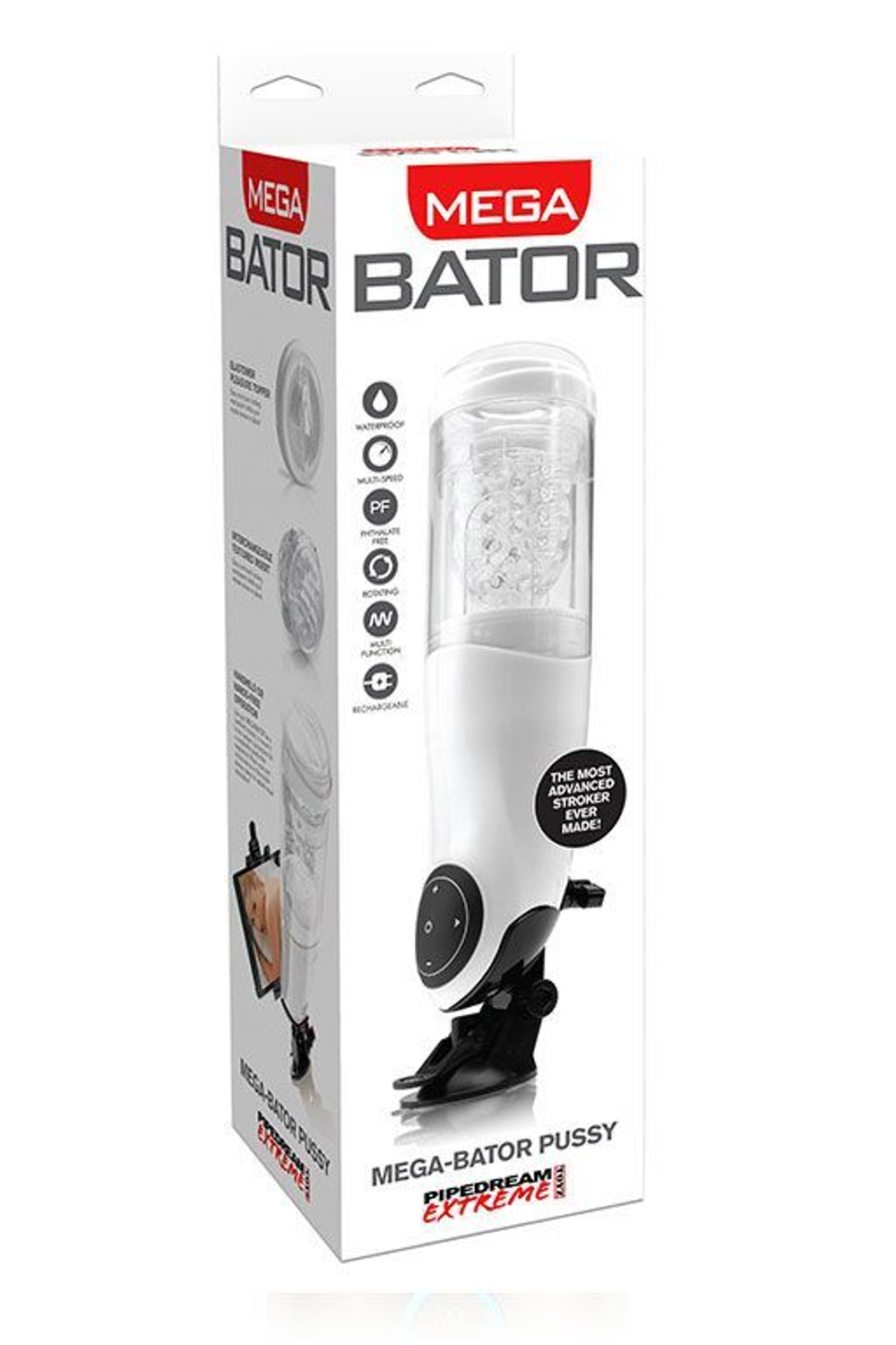 Перезаряжаемый мастурбатор-вагина с держателем для мобильных устройств Extreme Toyz Me (Цвет: белый)