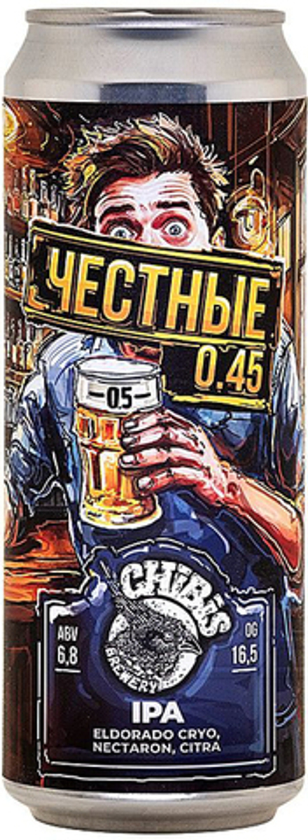 Пиво Чибис Честные 0,45 / Chibis Chestnye 0,45 0.45 - банка