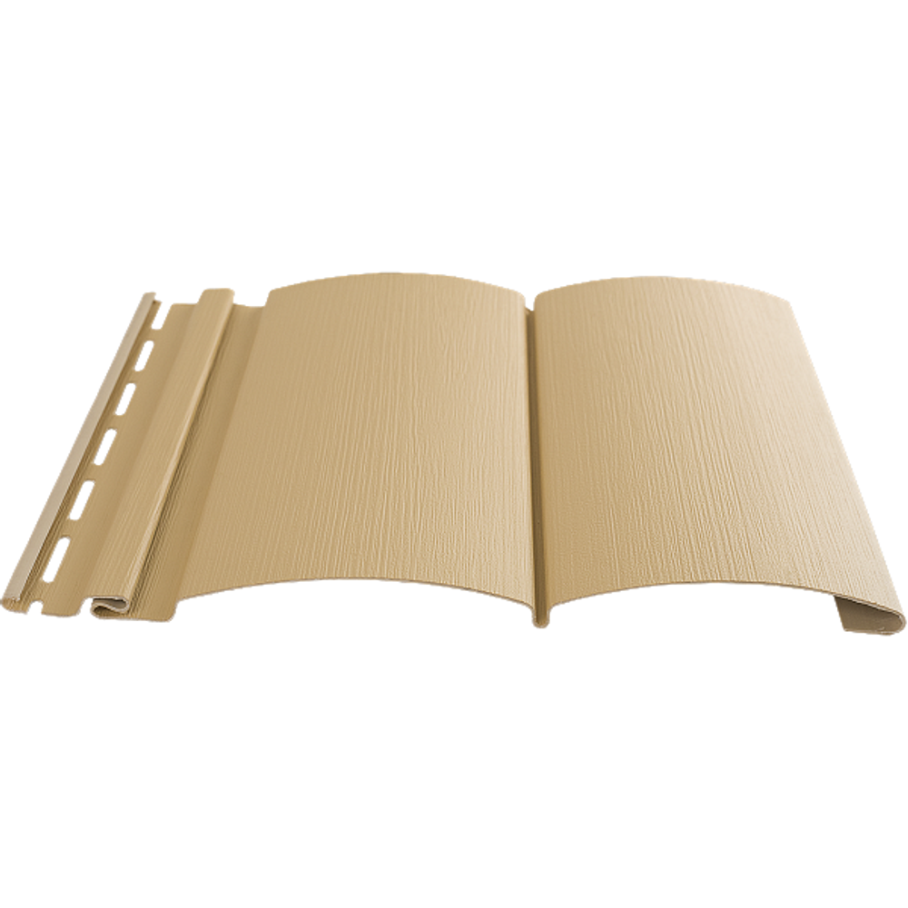 Сайдинг Tecos Ardennes Двойной оцилиндрованный брус Кофе с молоком 3660х230 мм