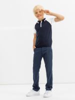 Поло для мальчика AT497 сине-белый
