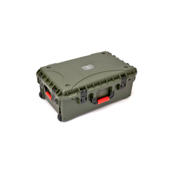 KING SIZE | Большой ударопрочный кейс кофр ящик бокс с выдвижной ручкой и колесами | DGCASE@60-04 | Внутр. размеры 645*395*285мм (Темно-оливковый цвет)