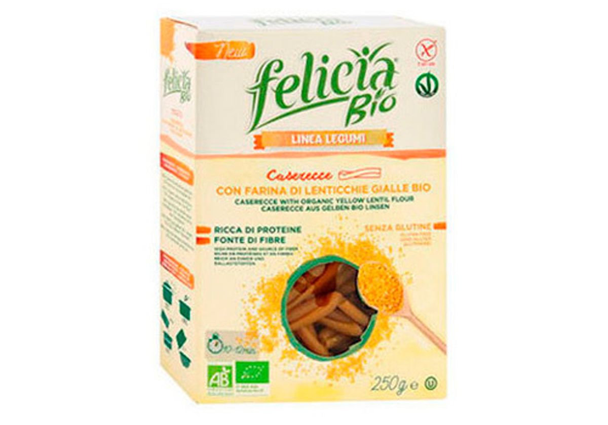 Паста из желтой чечевицы и риса "Касерече" Felicia Bio, 250г
