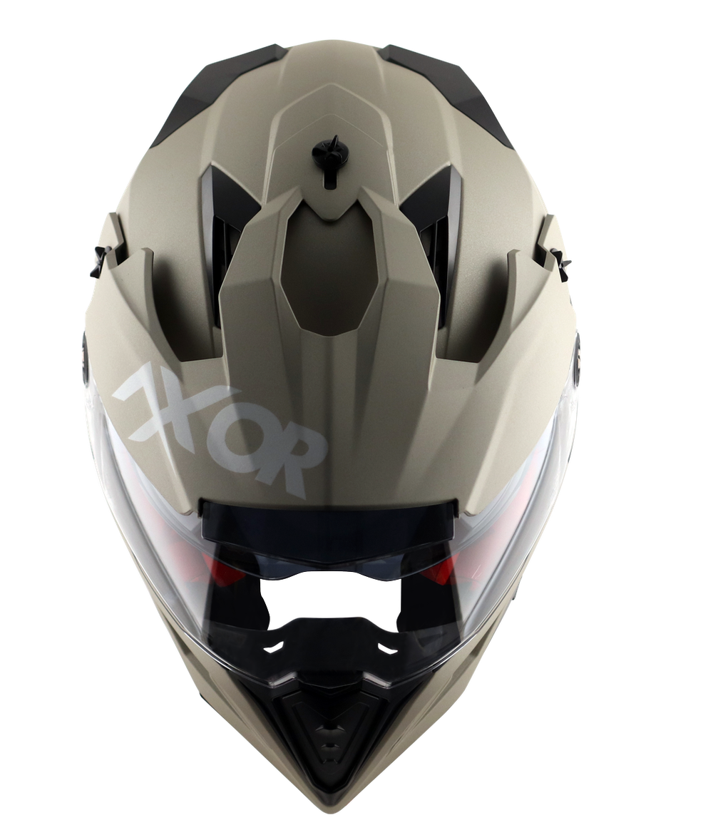 Шлем AXOR X-CROSS DUAL VISOR NR, с визором, цвет никель (M)