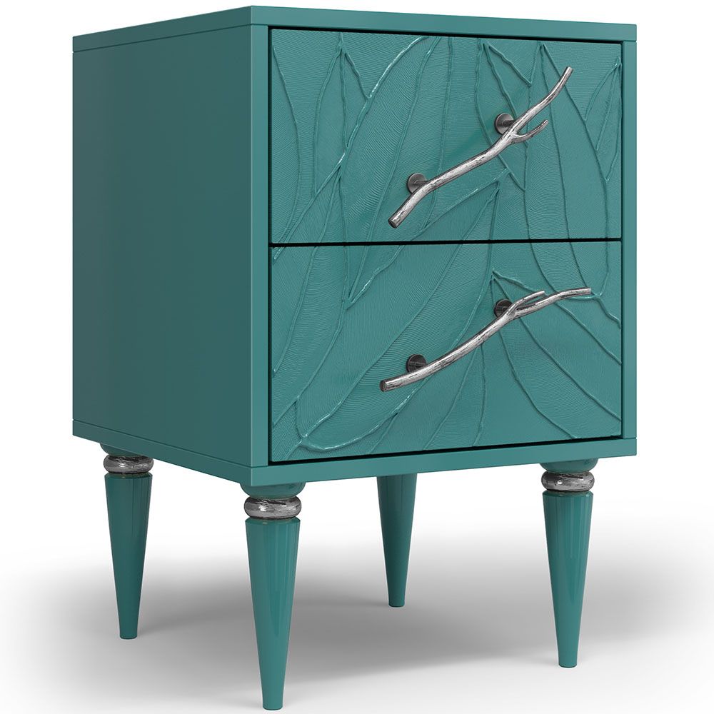 Тумба Арт Колор leaves Классик Сильвер Пастельно-синий