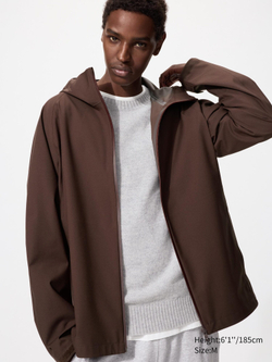 UNIQLO Парка BLOCKTECH, темно-коричневый