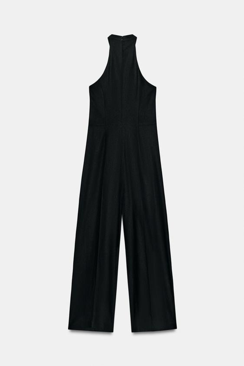 ZARA КОМБИНЕЗОН ХАЛТЕР, ЧЕРНЫЙ