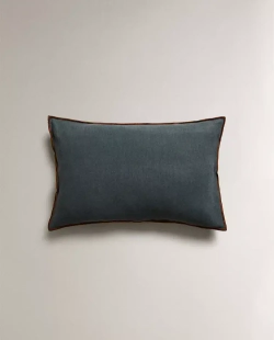 ZARA HOME ОДНОТОННАЯ НАВОЛОЧКА ДЛЯ ДЕКОРАТИВНОЙ ПОДУШКИ, СИНИЙ