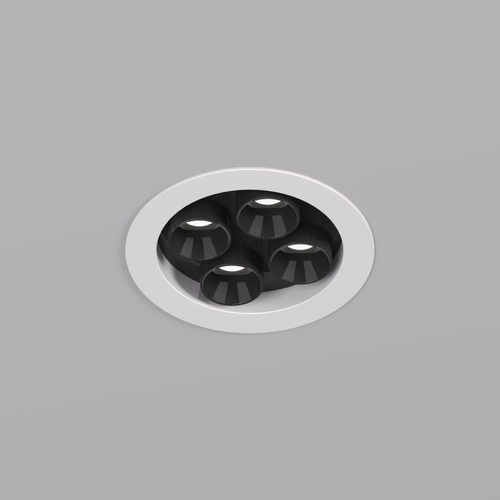 DK2510-WB Встраиваемый светильник SPACE со светодиодом d65 220V 8W 38° 4000К IP20 белый/черный алюминий