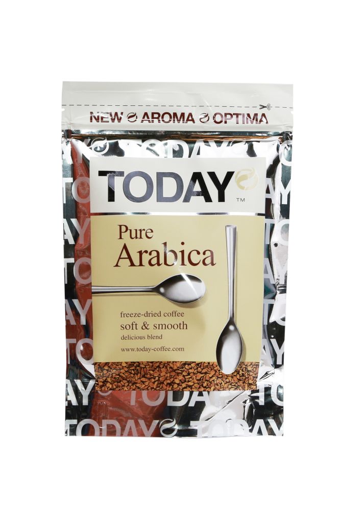 Кофе Today Pure  Arabica растворимый дойпак 150 г.