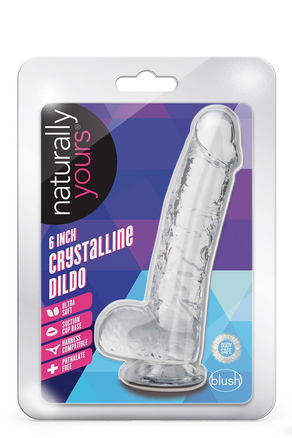 Прозрачный фаллоимитатор 6 Inch Crystalline Dildo - 15,2 см. (Цвет: прозрачный)