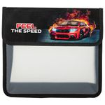 Папка для тетрадей ЮНЛАНДИЯ А5, пластик, 2 отделения, клапан на липучке, "Feel the speed", 270969