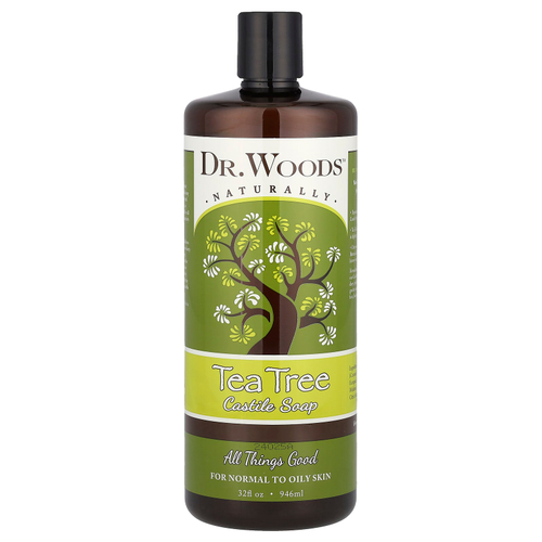 Dr. Woods, Кастильское мыло, чайное дерево, 946 мл