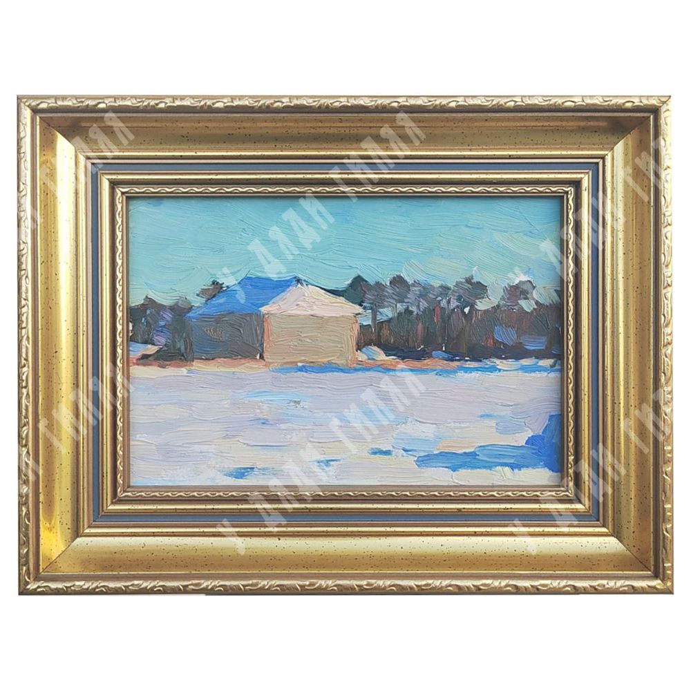 Динес Ю. С. Камни, море. Гурзуф. Этюд. Картон, масло. 1955 г.