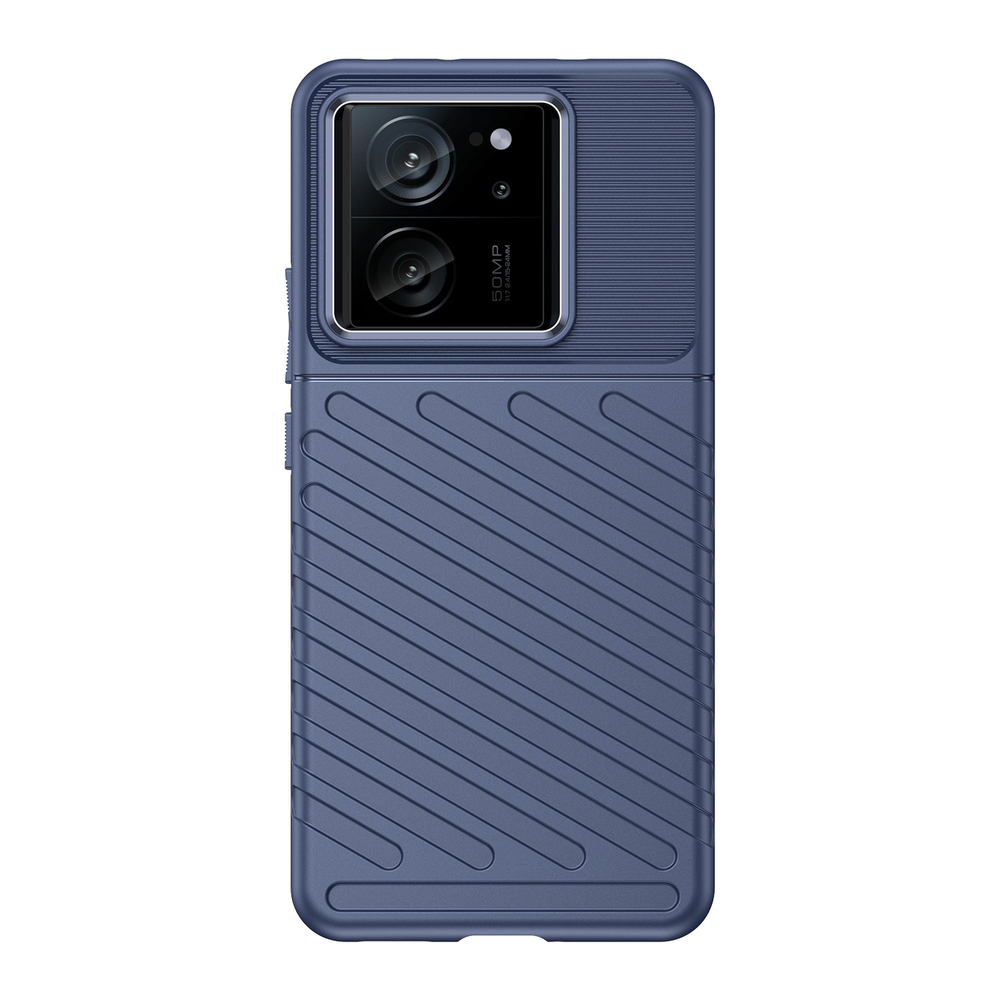 Чехол противоударный синего цвета для смартфона Xiaomi 13T и 13T Pro, мягкий отклик кнопок, серия Onyx от Caseport