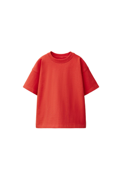 ZARA БАЗОВАЯ ФУТБОЛКА, КРАСНЫЙ