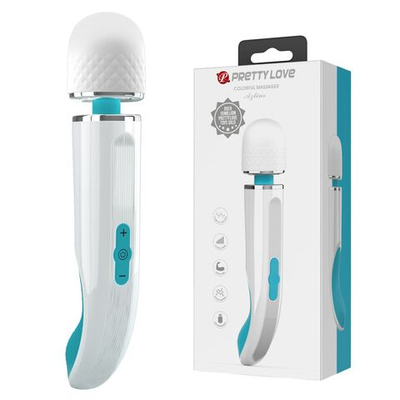 Белый wand-вибратор Azlins - 24 см. (Цвет: белый)