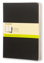 Блокнот Moleskine CAHIER JOURNAL (QP323) 19х25см, 120стр. без линовки, черный (3шт)
