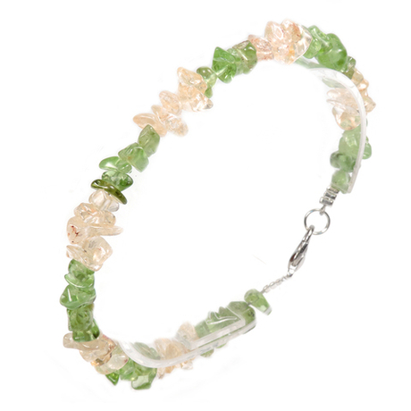 Браслет "Эйприл" хризолит, цитрин