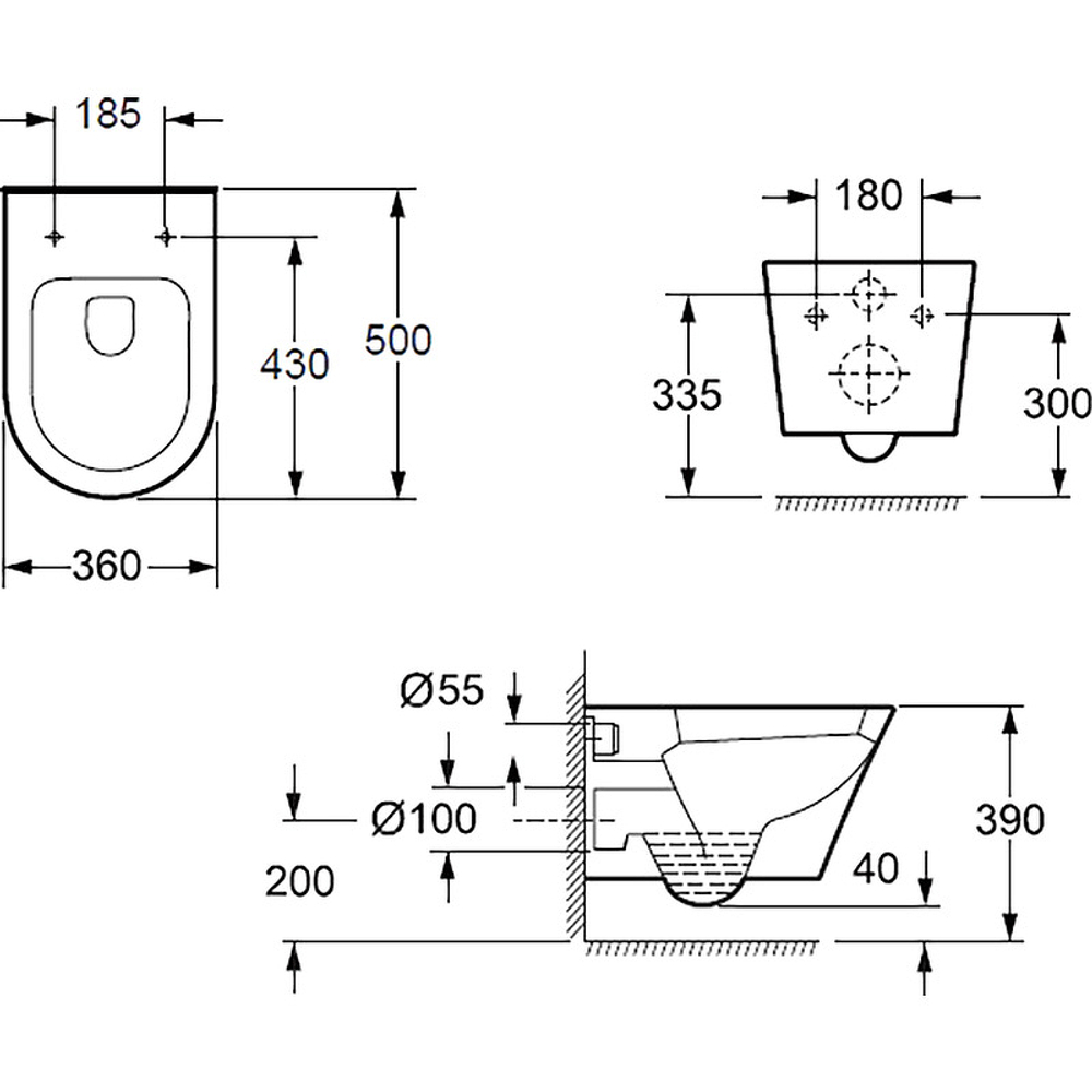 Унитаз BelBagno Tre BB8001CHR/SC подвесной с сиденьем Микролифт