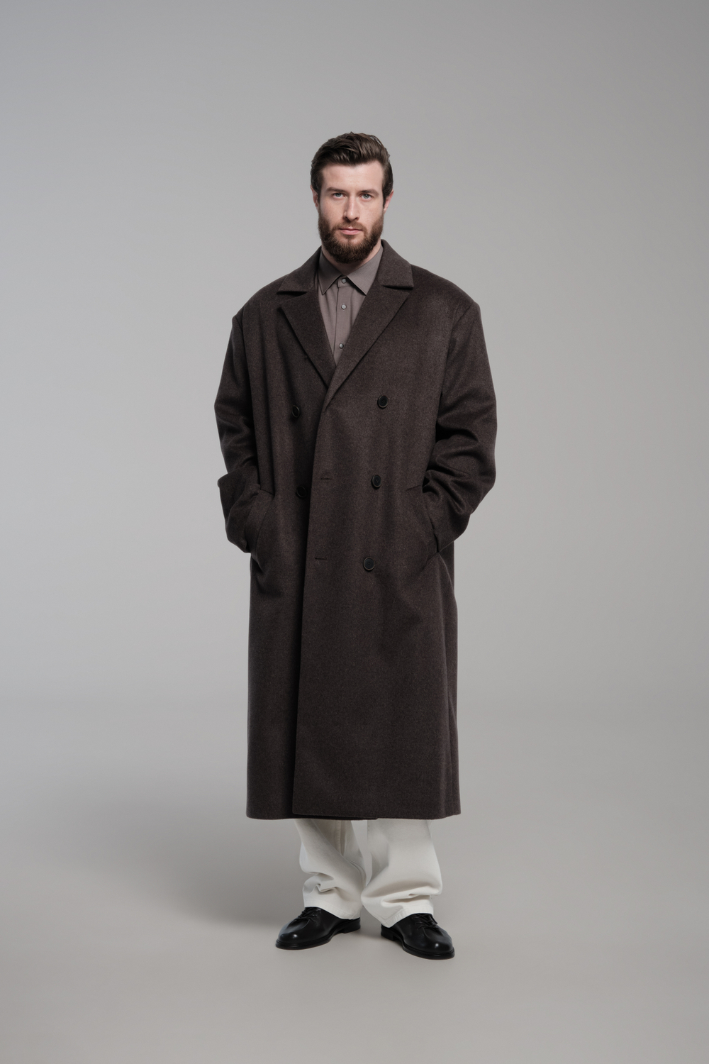 Пальто двубортное | brown